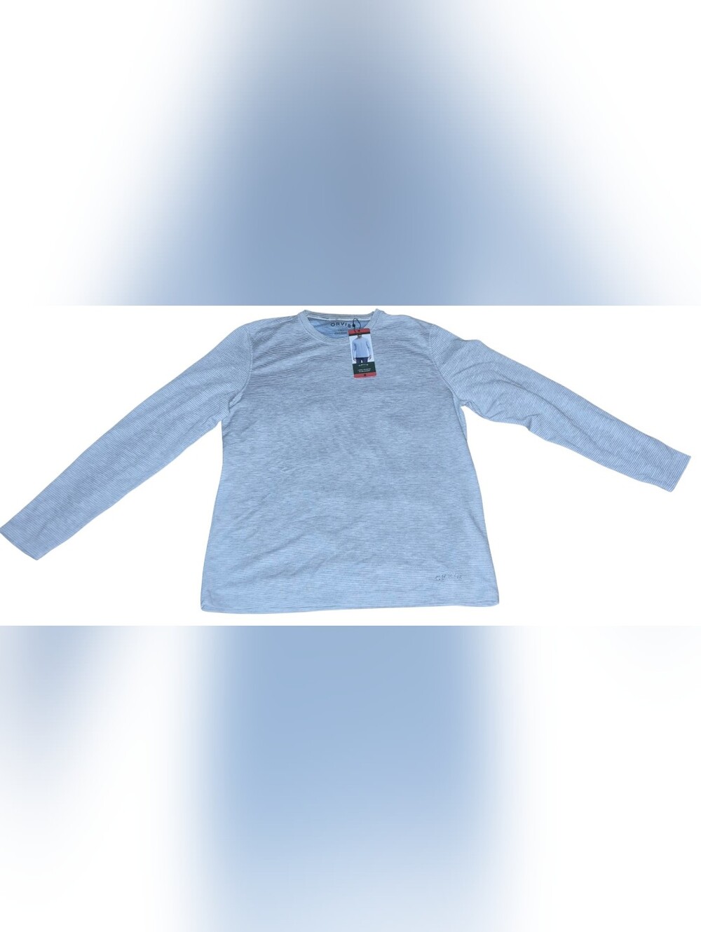 Orvis Kids Long-Sleeve Crewneck Top - Light Blue Heather